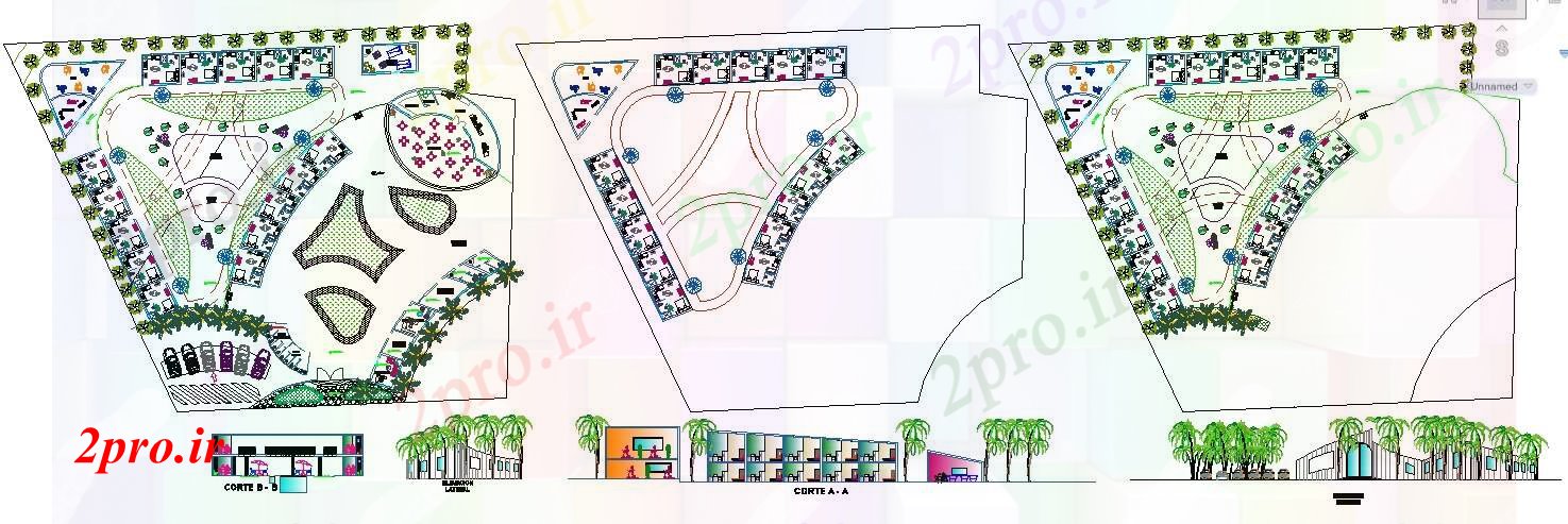 دانلود نقشه بیمارستان - درمانگاه - کلینیک مدرن ساختمان بیمارستان 52 در 56 متر (کد52284)