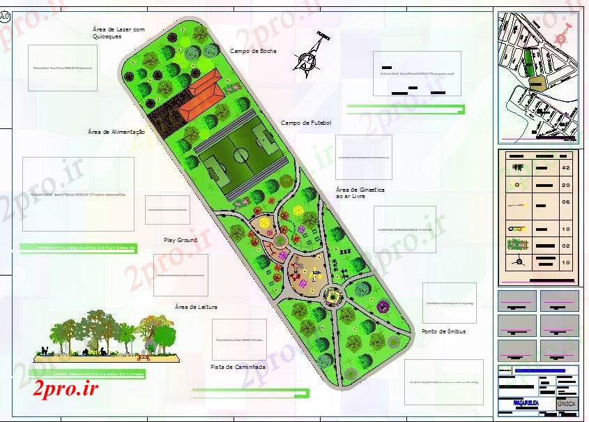 دانلود نقشه باغ شهرستان پارک طراحی  (کد52296)