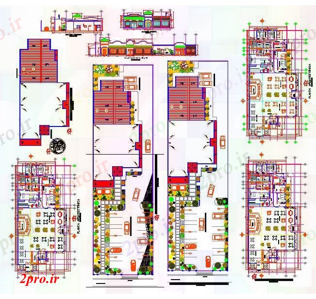 دانلود نقشه هتل - رستوران - اقامتگاه طرحی جزئیات رستوران مکزیکی 18 در 41 متر (کد52307)