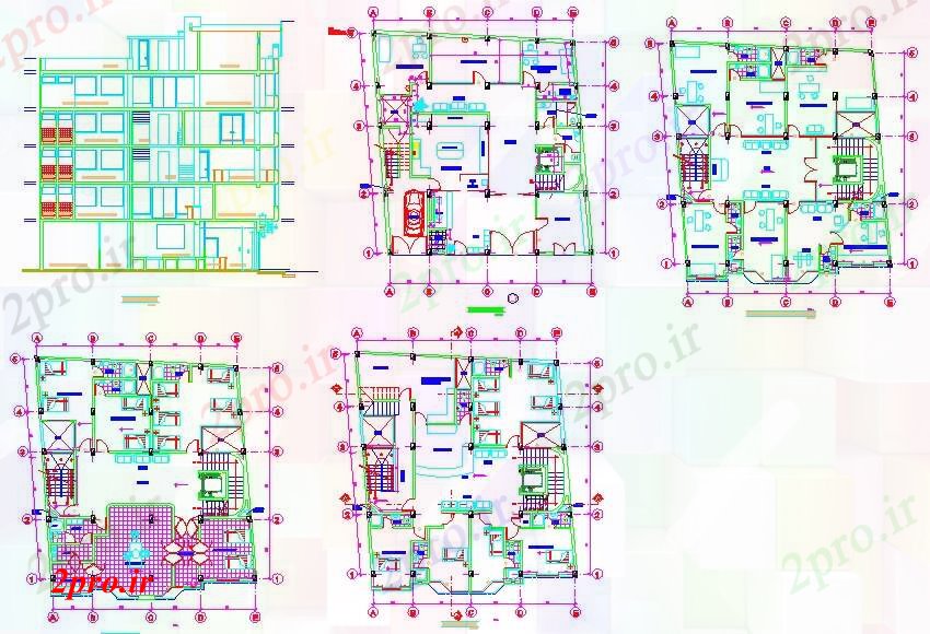 دانلود نقشه بیمارستان - درمانگاه - کلینیک جزئیات کلینیک طرحی پروژه 15 در 16 متر (کد52321)