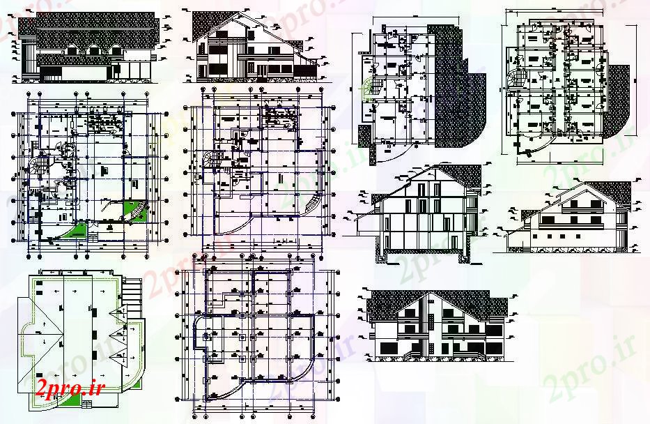 دانلود نقشه مسکونی  ، ویلایی ، آپارتمان  طرحی گردشگری هتل طراحی (کد52336)