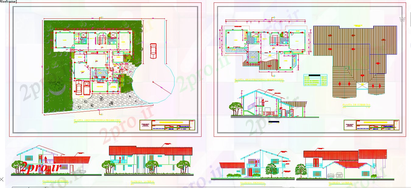 دانلود نقشه مسکونی ، ویلایی ، آپارتمان دوبلکس خانه طرحی جزئیات 16 در 19 متر (کد52416)