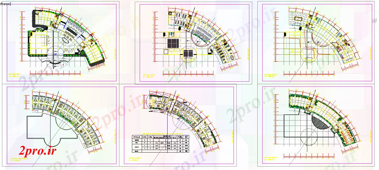 دانلود نقشه هتل - رستوران - اقامتگاه طراحی ستاره مدور هتل 71 در 100 متر (کد52417)