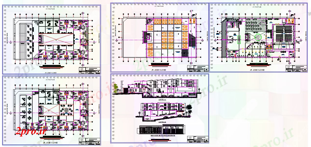 دانلود نقشه هتل - رستوران - اقامتگاه مدرن هتل طراحی ساختمان 34 در 62 متر (کد52426)