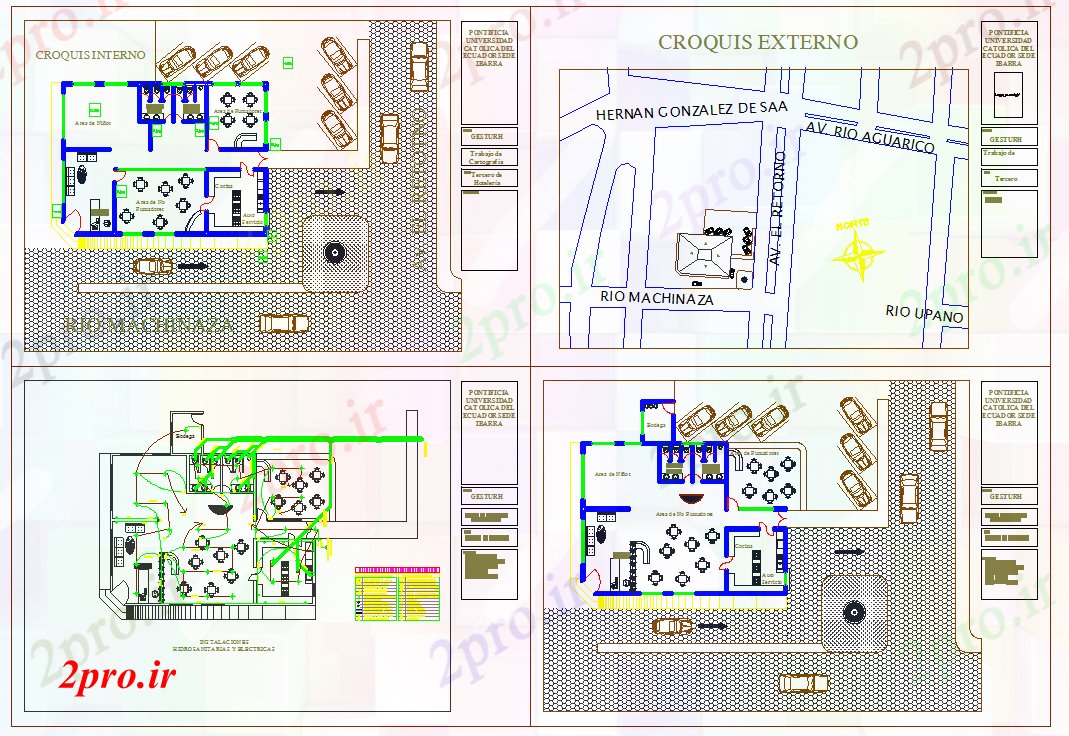 دانلود نقشه هتل - رستوران - اقامتگاه طرحی جزئیات کافی شاپ 23 در 31 متر (کد52434)