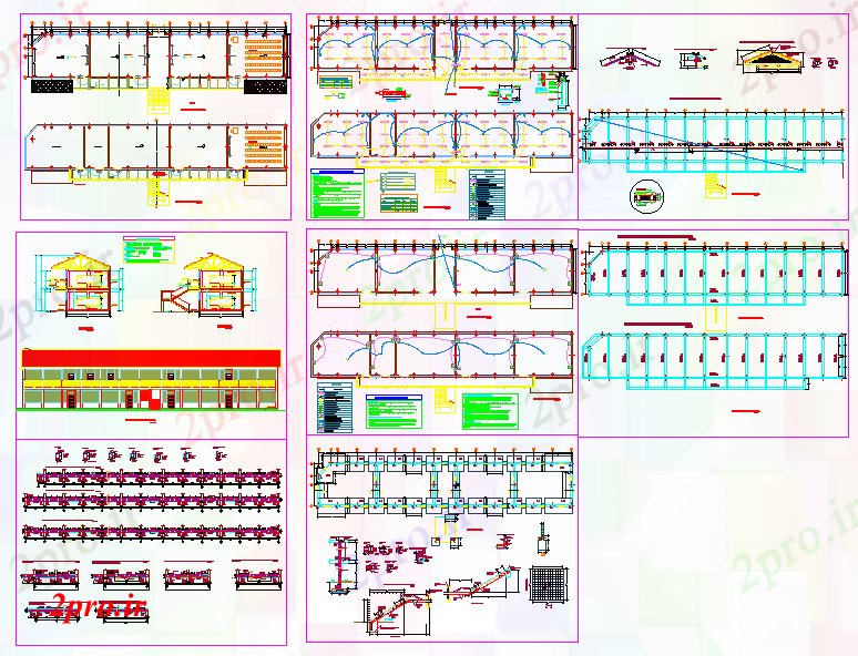 دانلود نقشه دانشگاه ، آموزشکده ، موسسه - طراحی مدرن برای طرحی clollage هنری 7 در 40 متر (کد52515)