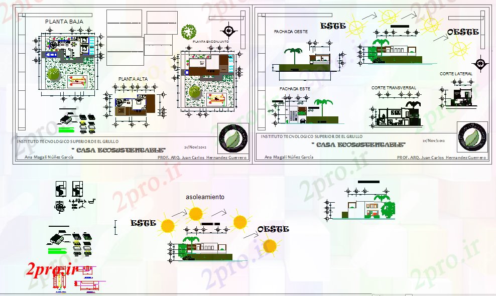 دانلود نقشه مسکونی ، ویلایی ، آپارتمان خانه طراحی پروژه های 8 در 15 متر (کد52544)