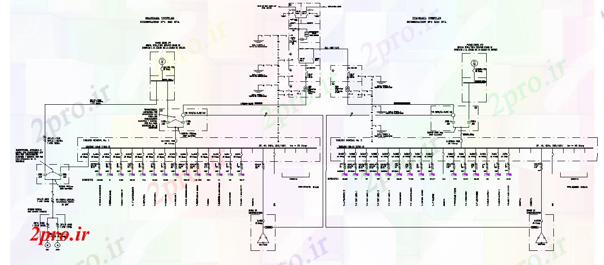دانلود نقشه معماری طرحی برق خط (کد52564)