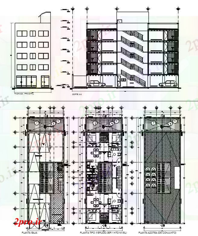 دانلود نقشه مسکونی  ، ویلایی ، آپارتمان  بخش طراحی ساختمان (کد52567)