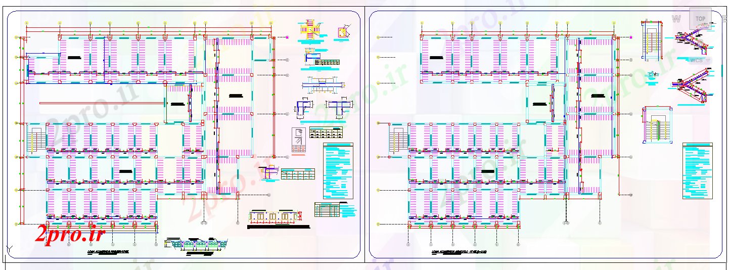 دانلود نقشه بیمارستان - درمانگاه - کلینیک طرحی جزئیات ساختار درمانگاه 32 در 40 متر (کد52604)