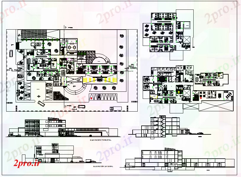 دانلود نقشه بیمارستان - درمانگاه - کلینیک طرحی کلینیک قلب 35 در 68 متر (کد52606)