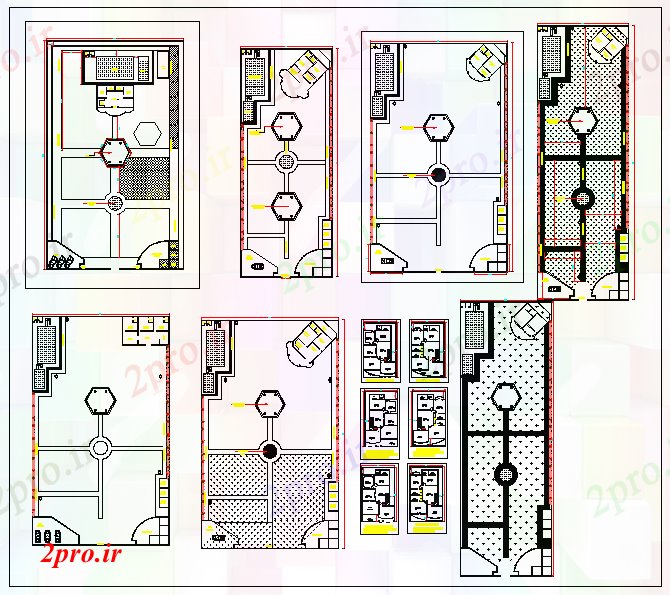 دانلود نقشه مسکونی ، ویلایی ، آپارتمان طرحی خانه مزرعه 11 در 18 متر (کد52637)
