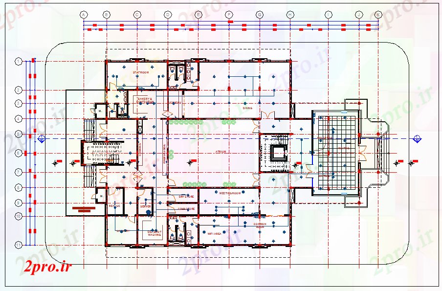 دانلود نقشه مسکونی ، ویلایی ، آپارتمان طرحی خانه مهمان 24 در 38 متر (کد52647)