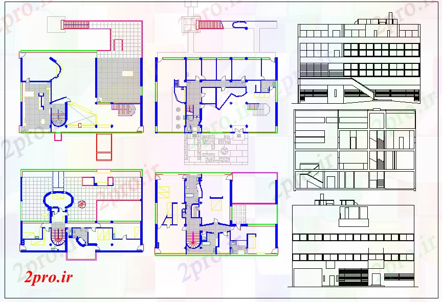 دانلود نقشه مسکونی ، ویلایی ، آپارتمان جزئیات طرحی مجلس 13 در 21 متر (کد52649)