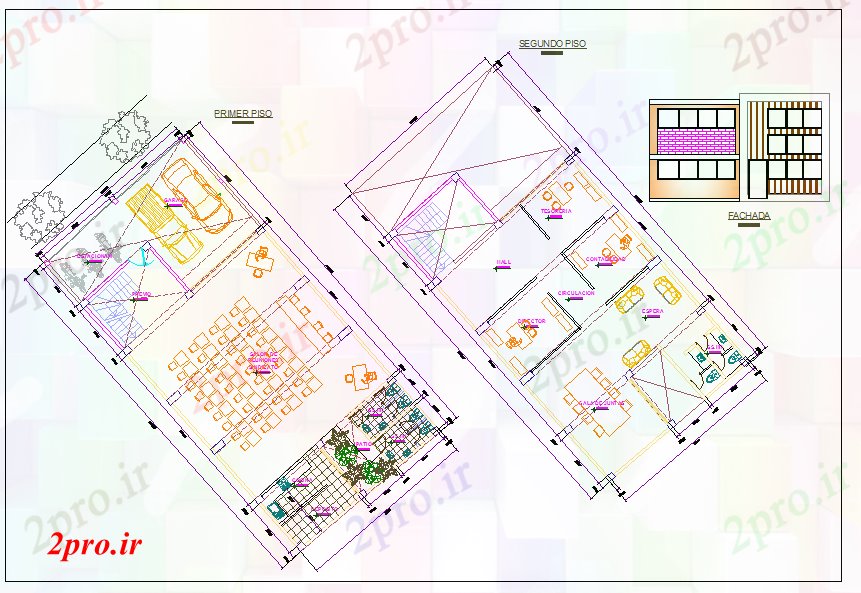 دانلود نقشه باشگاه خانه باشگاه شهرداری 9 در 14 متر (کد52655)