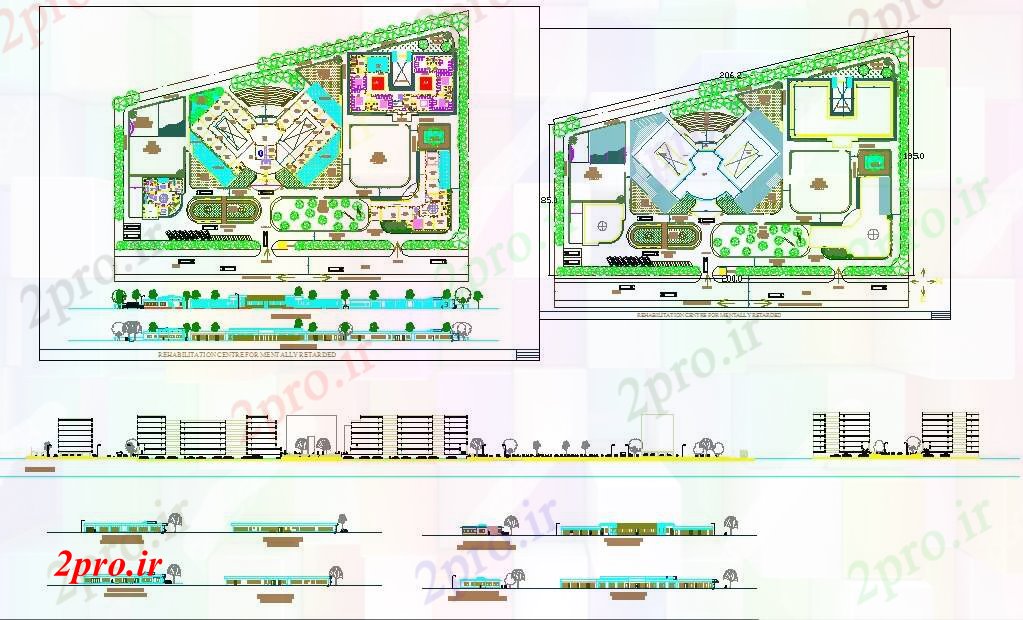دانلود نقشه مسکونی ، ویلایی ، آپارتمان خانه دراز کردن طرح 100 در 181 متر (کد52670)