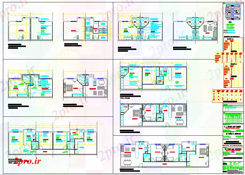 دانلود نقشه مسکونی ، ویلایی ، آپارتمان خانه با طرحی مبلمان 6 در 21 متر (کد52672)