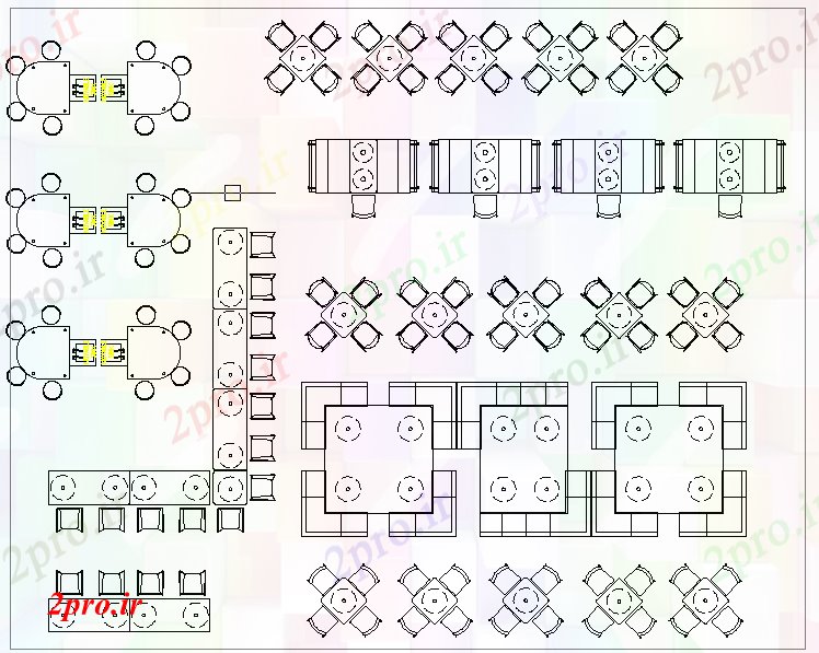 دانلود نقشه بلوک مبلمان خانه بلوک مبلمان (کد52674)