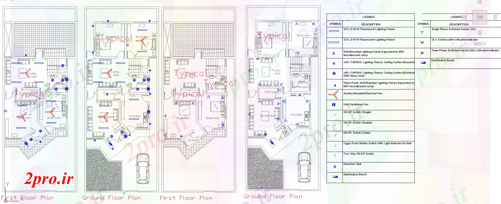 دانلود نقشه مسکونی ، ویلایی ، آپارتمان طرحی خانه طراحی 10 در 17 متر (کد52683)