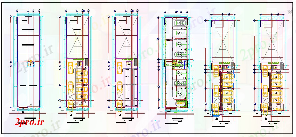 دانلود نقشه مسکونی ، ویلایی ، آپارتمان معماری طراحی 8 در 17 متر (کد52713)