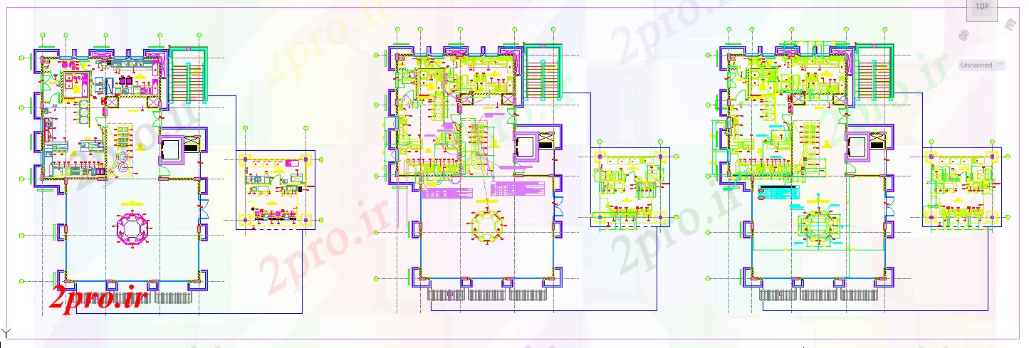دانلود نقشه هتل - رستوران - اقامتگاه طرحی رستوران ساحل 16 در 23 متر (کد52714)