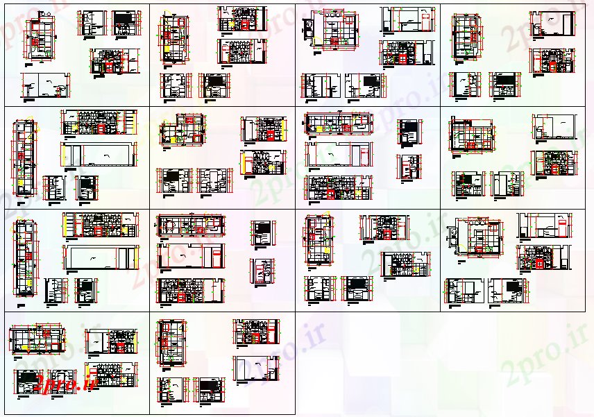 دانلود نقشه آشپزخانه اطلاعات آشپزخانه  (کد52819)