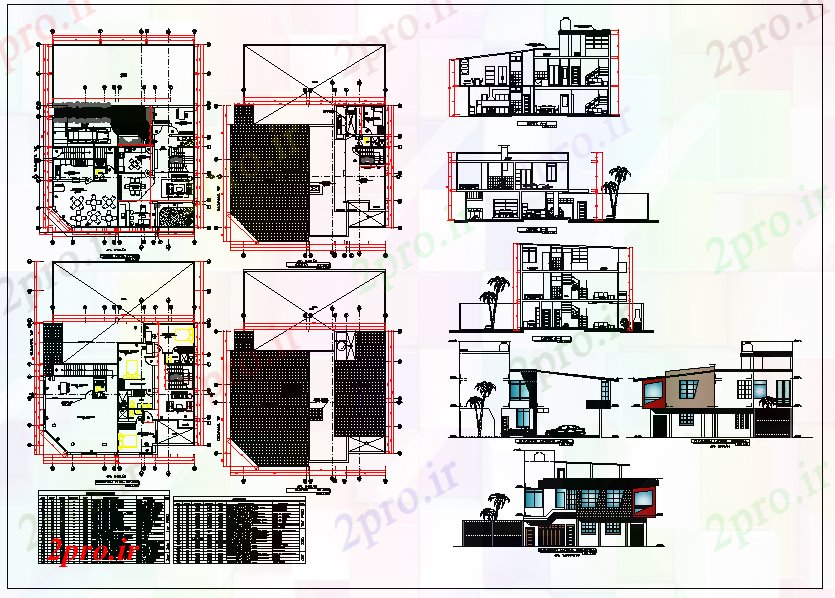 دانلود نقشه مسکونی ، ویلایی ، آپارتمان طرحی خانه طراحی خانواده 16 در 21 متر (کد52830)
