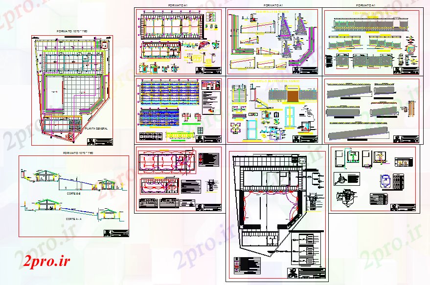 دانلود نقشه دانشگاه ، آموزشکده ، موسسه - دانشگاه ، آموزشکده - جزئیات ساختار 33 در 41 متر (کد52911)