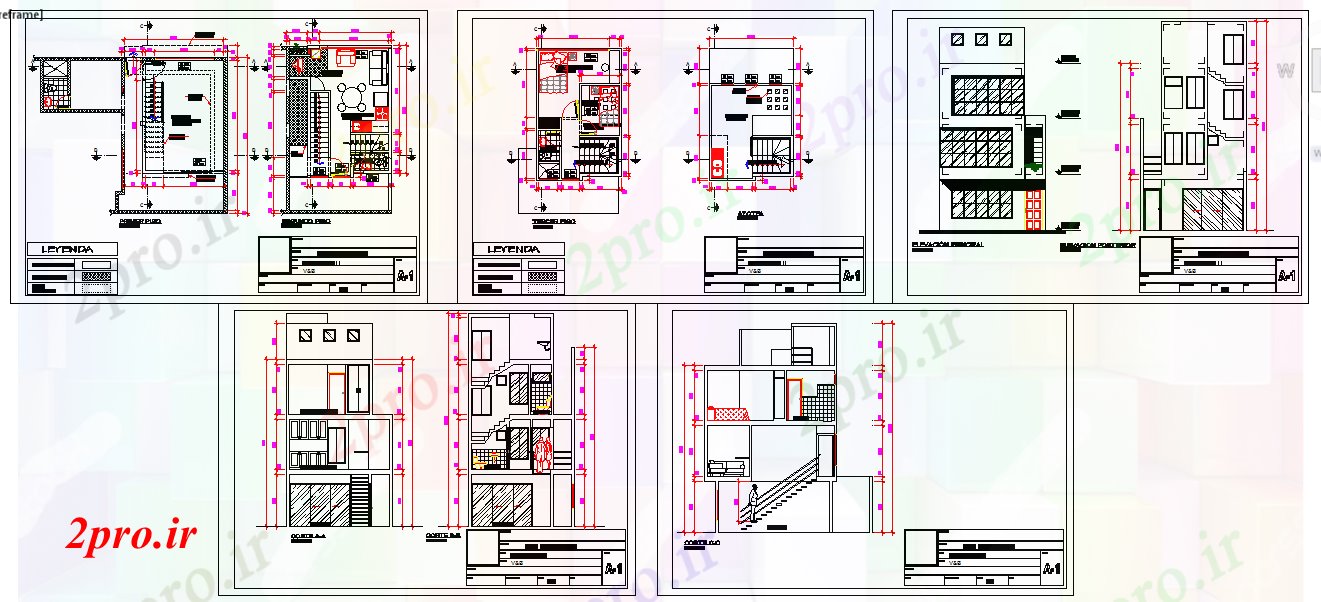 دانلود نقشه مسکونی ، ویلایی ، آپارتمان طراحی خانه 4 در 7 متر (کد52913)