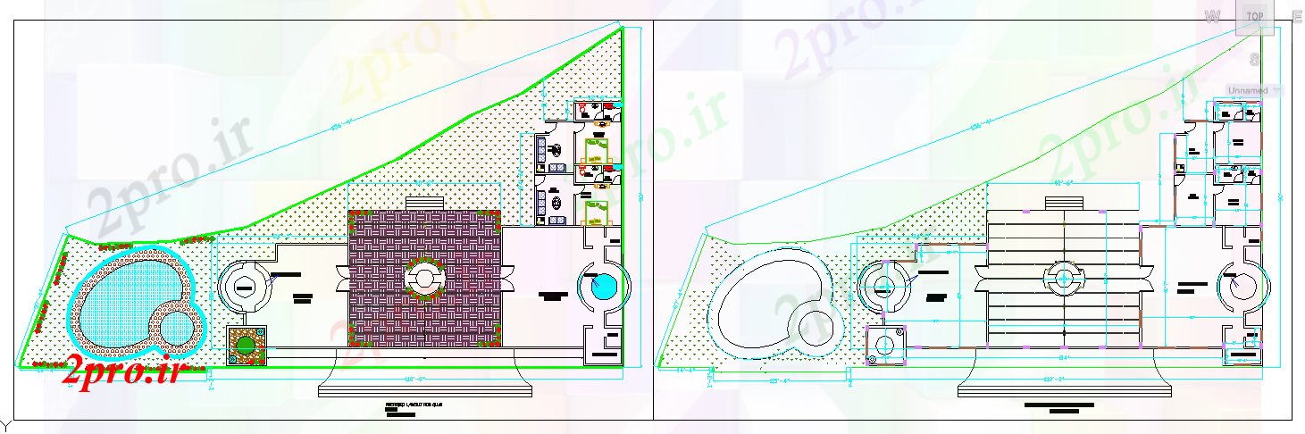 دانلود نقشه باشگاه طرحی ساده باشگاه خانه 23 در 33 متر (کد52955)