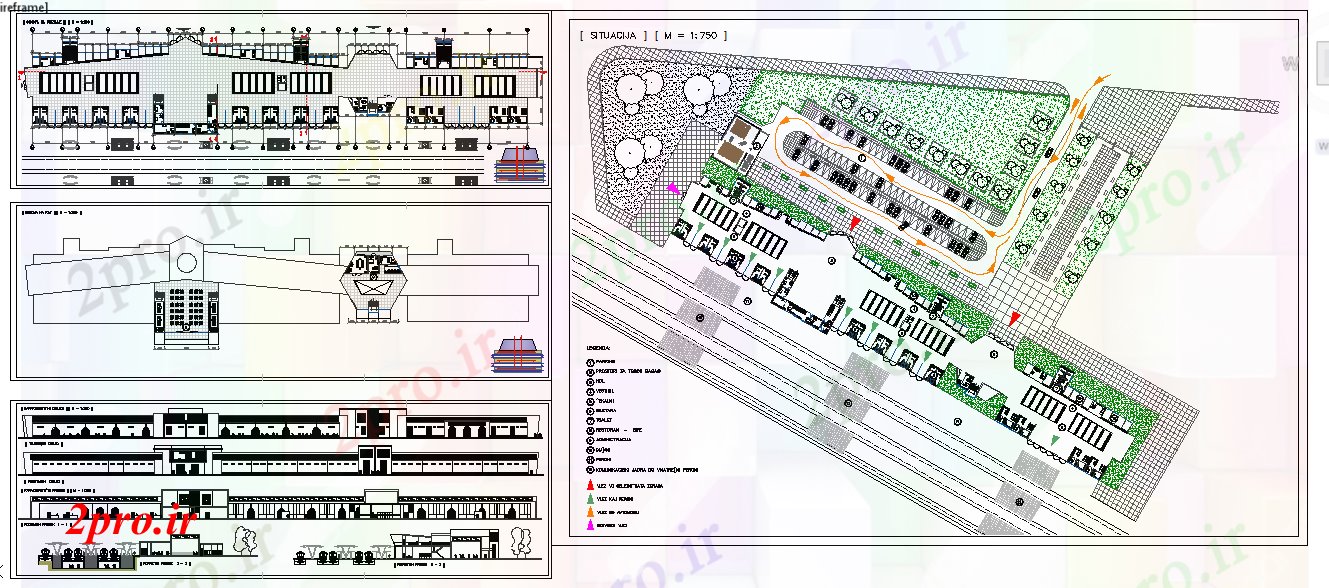 دانلود نقشه معماری معروف ایستگاه راه آهن طراحی (کد53041)