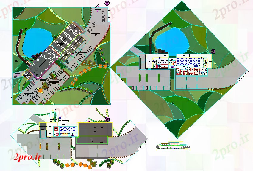 دانلود نقشه هتل - رستوران - اقامتگاه رستوران طراحی دراز کردن 21 در 67 متر (کد53044)