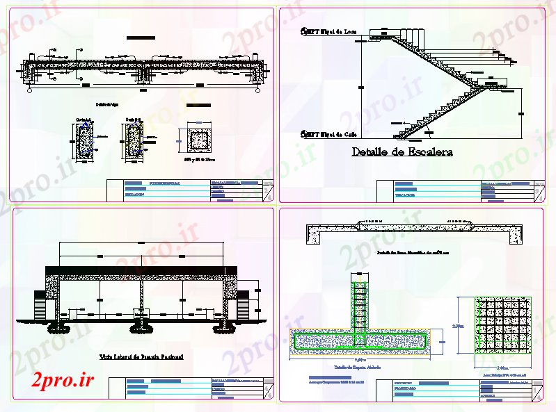 دانلود نقشه  جزئیات آسانسور و   پل پله پروژه طراحی (کد53177)
