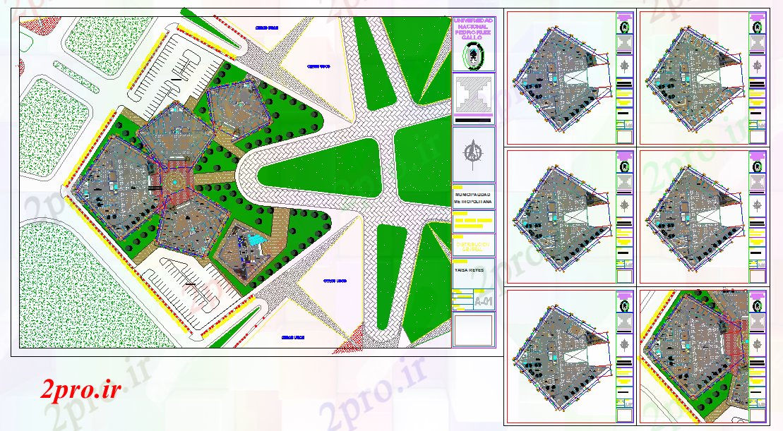 دانلود نقشه ساختمان دولتی ، سازمانی دفتر شهرداری Lay- خارج 54 در 58 متر (کد53218)