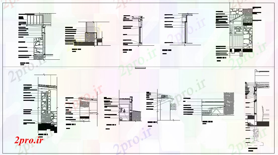 دانلود نقشه جزئیات طراحی در و پنجره  طراحی پنجره ساختار (کد53277)