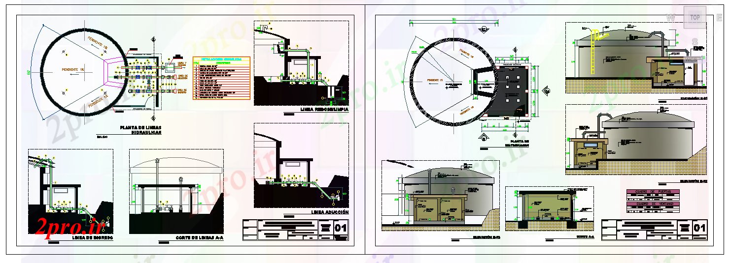 دانلود نقشه ساختمان دولتی ، سازمانی طراحی مخزن گاز 7 در 10 متر (کد53294)