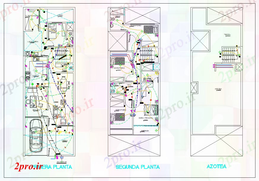دانلود نقشه ساختمان دولتی ، سازمانی دفتر برق دراز کردن 7 در 20 متر (کد53347)