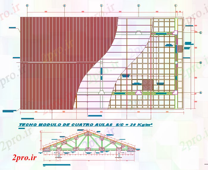 دانلود نقشه طراحی سقف کاذب سقف و سقف طراحی (کد53349)