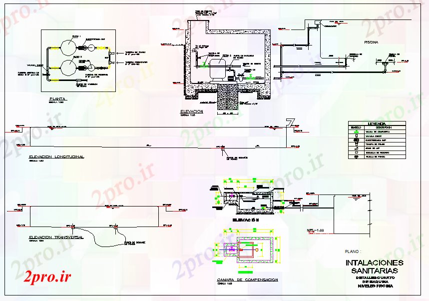 دانلود نقشه ماشین الات کارخانه ماشین پمپاژ آب (کد53363)