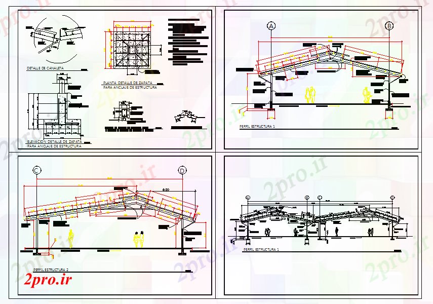 دانلود نقشه طراحی سقف کاذب طراحی ساختار سقف (کد53421)