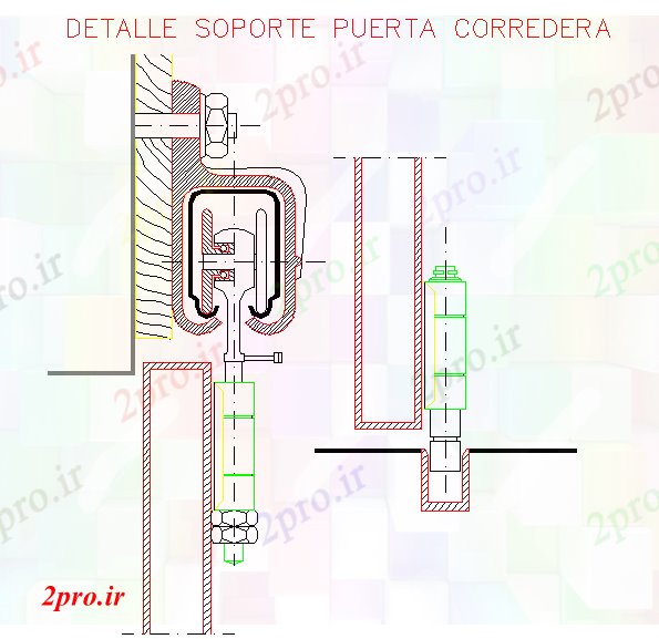 دانلود نقشه جزئیات طراحی در و پنجره  آسانسور جزئیات درب (کد53424)