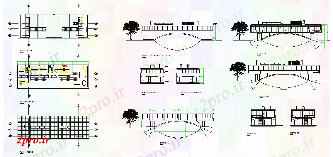 دانلود نقشه مسکونی ، ویلایی ، آپارتمان طراحی پل خانه 9 در 27 متر (کد53526)