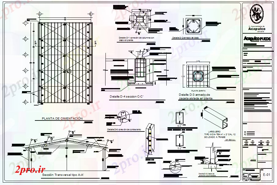 دانلود نقشه بلوک در و نرده های دیوار گیت طراحی ساختار (کد53536)
