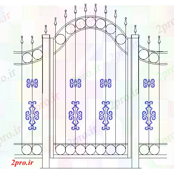 دانلود نقشه جزئیات طراحی در و پنجره  خانه گیت (کد53569)