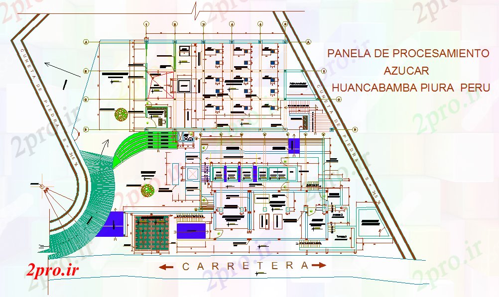 دانلود نقشه کارخانه صنعتی  ، کارگاه دروازه داخلی ساختمان های صنعتی  (کد53576)