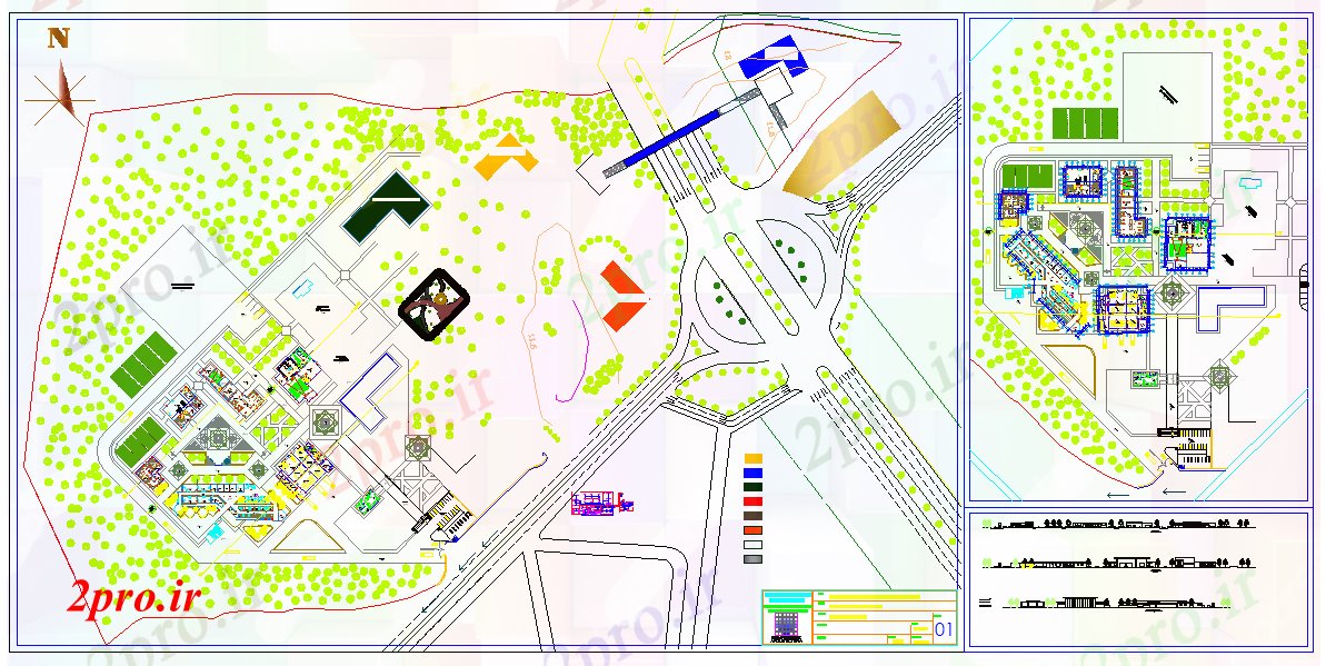 دانلود نقشه ساختمان دولتی ، سازمانی مرکز نوآوری 140 در 183 متر (کد53596)