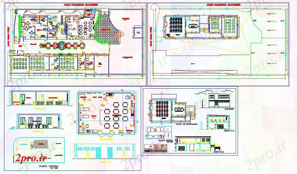 دانلود نقشه دانشگاه ، آموزشکده ، موسسه - طراحی موسسه 29 در 58 متر (کد53686)