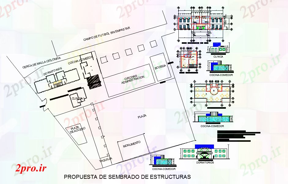 دانلود نقشه بیمارستان - درمانگاه - کلینیک کلینیک طراحی مرکز 7 در 23 متر (کد53703)