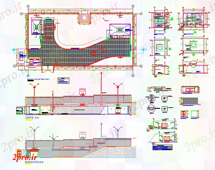دانلود نقشه ماشین الات کارخانه گاراژ فروشگاه (کد53732)