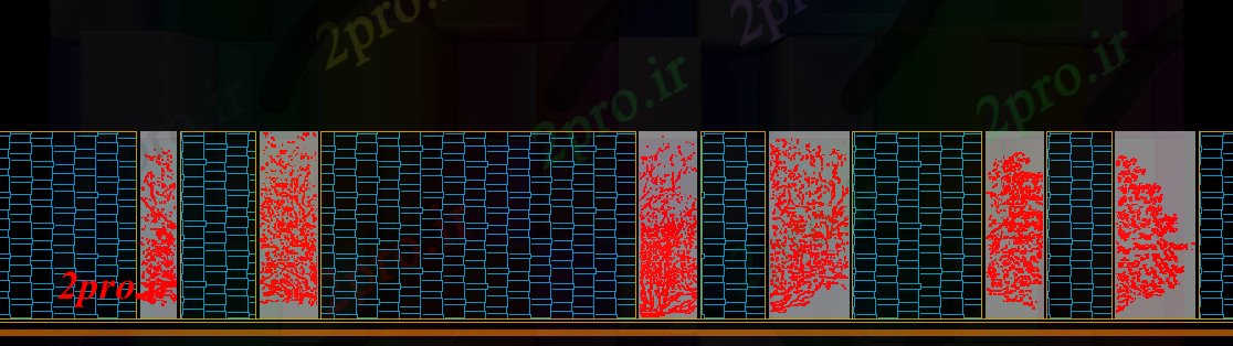 دانلود نقشه بلوک در و نرده های دیوار مرکب دیوار (کد53765)